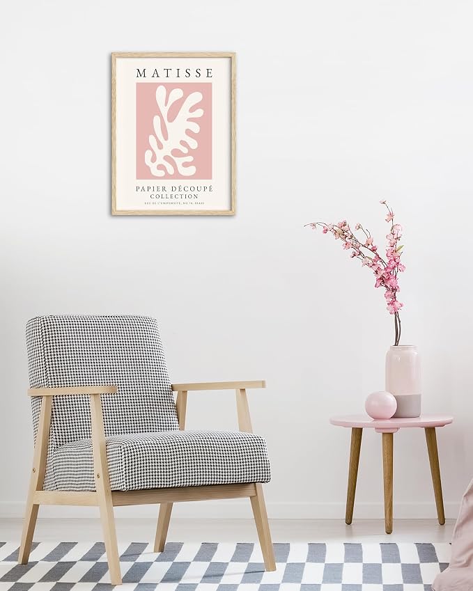HesenDot Unframed Pink Wall Art Set of 3, 12x16in Matisse Canvas Prints - Image 5