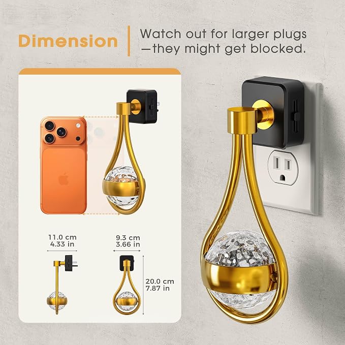 Briignite LED Night Lights Plug into Wall, 330° Rotating Night Light - Image 3
