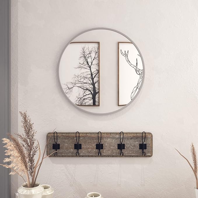 HBCY Creations Small Round Mirror, Living Room and More, Modern Minimalist - Image 2