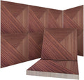 8Pack Acoustic Wall Panels, Wood-Pattern Art Sound Proof Foam Panels by Knightsacoustic