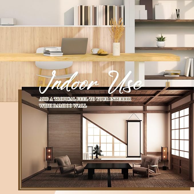Juexica 4 Pcs Natural Bamboo Wall Panel - Image 3