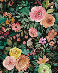 JiffDiff Blooming Floral Wallpaper Peel and Stick Pink Impressionist Floral by wallpaper