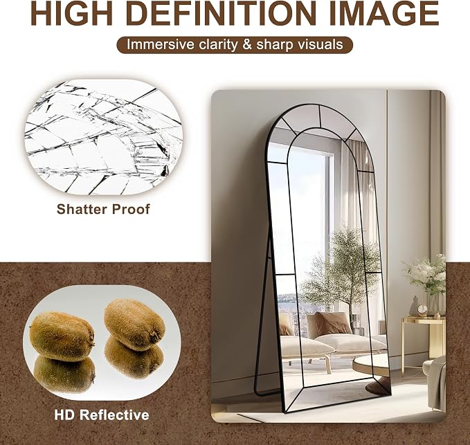 Wall Mirror, Full Length Floor, Window Pane - Image 3