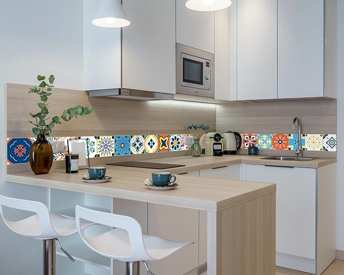 FLFK Wallpaper Border Tile Stickers Peel and Stick Wall Border - Image 6