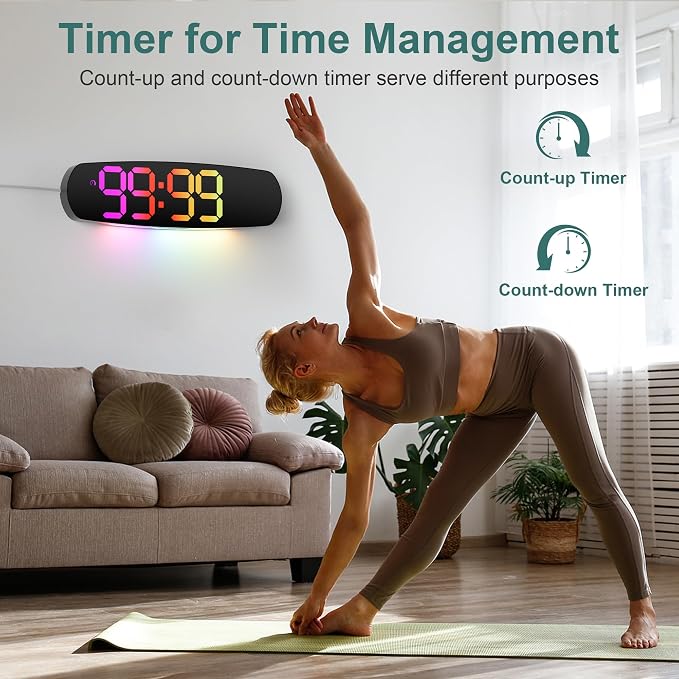 ANALOI Digital Wall Clock, 14.4 Inch Large Display Digital Wall Clock - Image 6