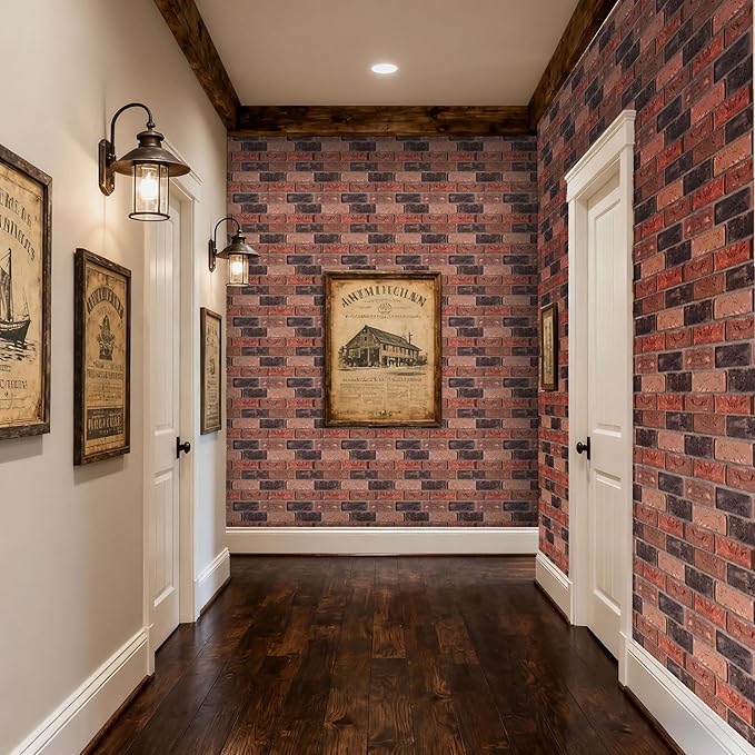 Faux Brick Wall Panels, 3D Wall Panel Peel and Stick, Brick Wallpaper, Faux - Image 3