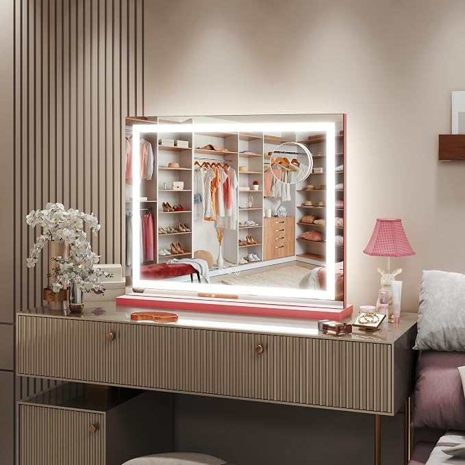 FENNIO Vanity Mirror with Lights 23"x18", Lighted Makeup Mirror, Large Vanity - Image 6