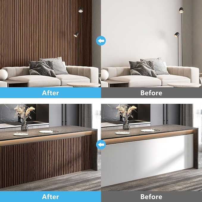 Art3d 6-Piece Wood Slat Panels for Stylish Interior Decor and Ceiling Decoration - Image 3