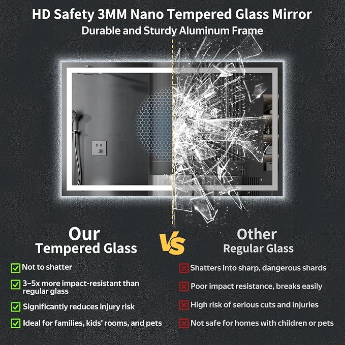 60"x36" LED Bathroom Mirror - Image 7