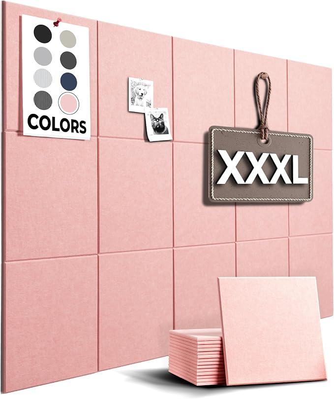 Vision Board - Cork Board for Walls, Felt Bulletin Board, Large Corkboard by WallHero