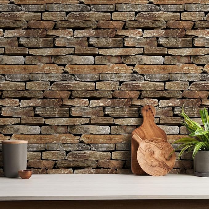 Commomy 3D Faux Stone Peel and Stick Wall Tiles - Image 8