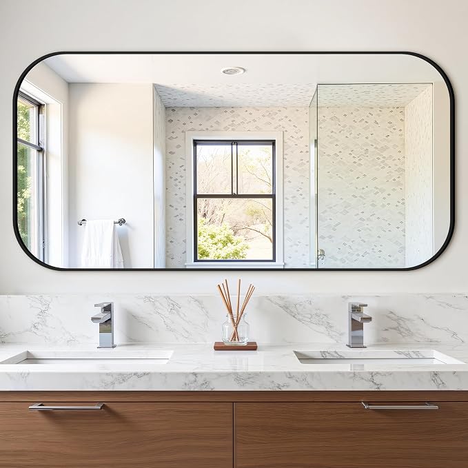 Bathroom Mirror for Wall, Large Bathroom Vanity Mirror for Over Sink 30 x 60 by Unknown