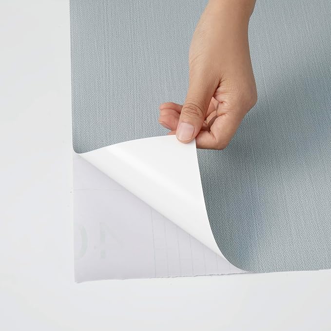 Haimin Fabric Wallpaper Textured Contact Paper Peel and Stick Faux Linen Wall - Image 9
