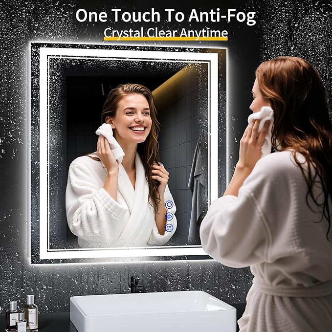 32"x30" LED Bathroom Mirror - Image 4