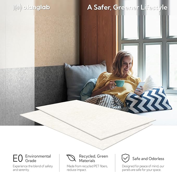 Olanglab Acoustic Wall Panels 10 Pack, 48 x 24 per Acoustic Panels Sound - Image 4