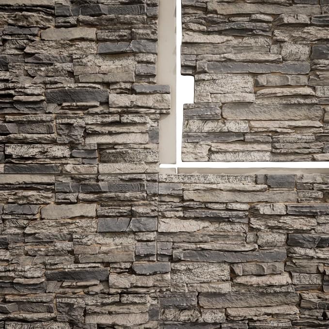 EverStone Canyon Ridge Faux Stone Panel, 45 3/4"W x 24 1/2"H x 1 1/4"D - Image 9