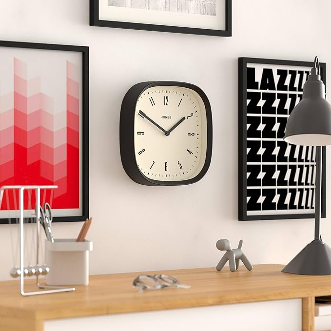 JONES CLOCKS® Marvel wall Clock | Modern Retro Rounded Square Clock | 10 inch | - Image 5