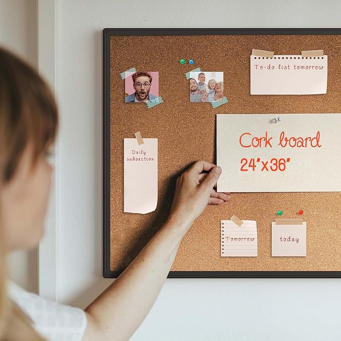 2-Pack Cork Board Bulletin Board 24 x 36, Office Board - Image 2