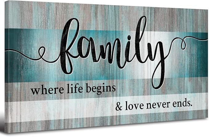 Family Wall Decor Teal Wall Art by HOME