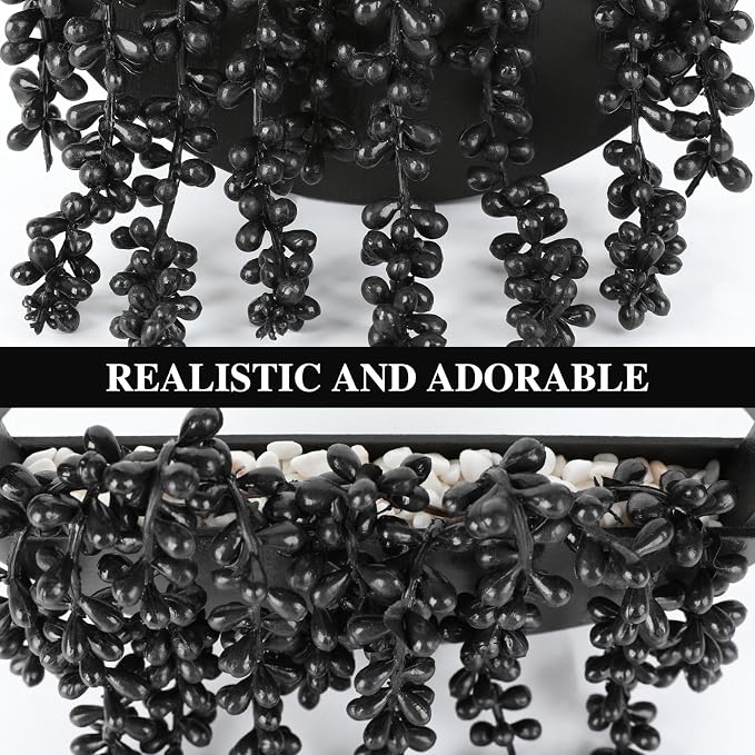 Artificial Hanging Plants Hanging Planter Fake Succulents Artificial String of - Image 2