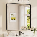 TETOTE Black Framed Mirrors for Bathroom, 36 x 36 Inch Modern Wall Mounted by TETOTE
