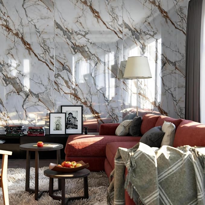 Marble Peel and Stick Waterproof Wall Paneling, Covers 38.75 Sq. Ft. - Image 7