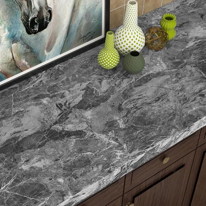 Livelynine 15.8X394 Inch Textured Concrete Wallpaper Peel and Stick Mural - Image 3