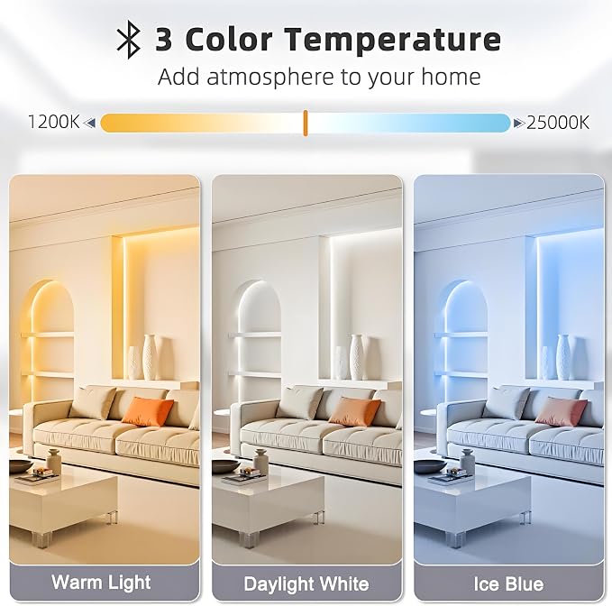 Tenmiro White LED Strip Lights 16.4ft Super Bright 25000K Daylight White - Image 3
