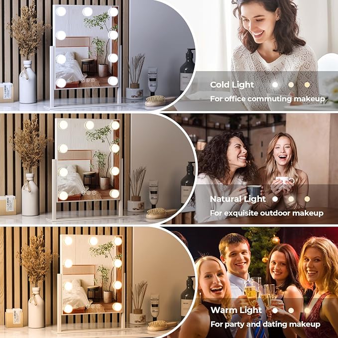 ZL ZELing Vanity Mirror with Lights, Makeup Mirror with Lights, Light up - Image 4