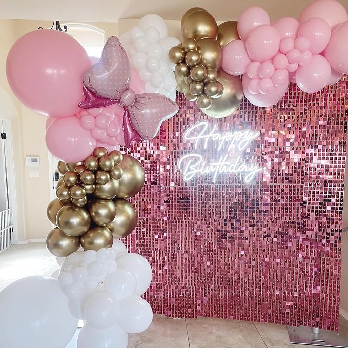 COKAOBE Pink Shimmer Wall Backdrop, Photo Backdrops - Image 6
