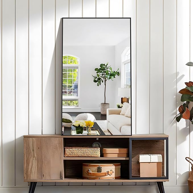 KOCUUY Bathroom Mirror, 24x40 Inch Black Mirror - Image 5
