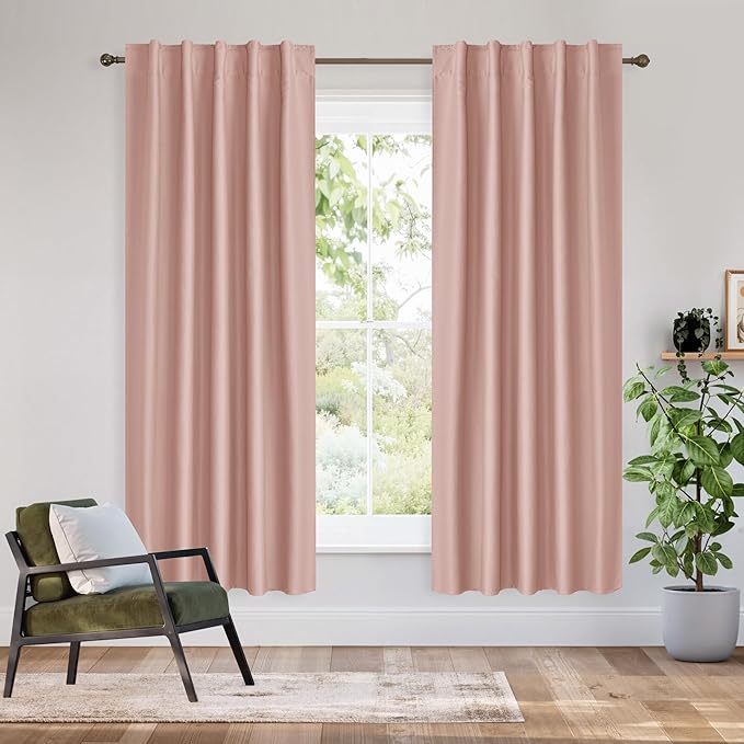 RYB HOME 100% Blackout Short Curtains by RYBHOME