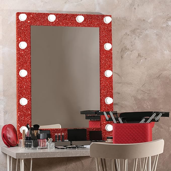 CRE8TIVE Red Glitter Wallpaper Border Peel and Stick Decorative Sparkle Red - Image 5