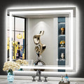32x36 LED Bathroom Mirror with Lights, Backlit and Front Lit, Anti-Fog Lighted by Awandee