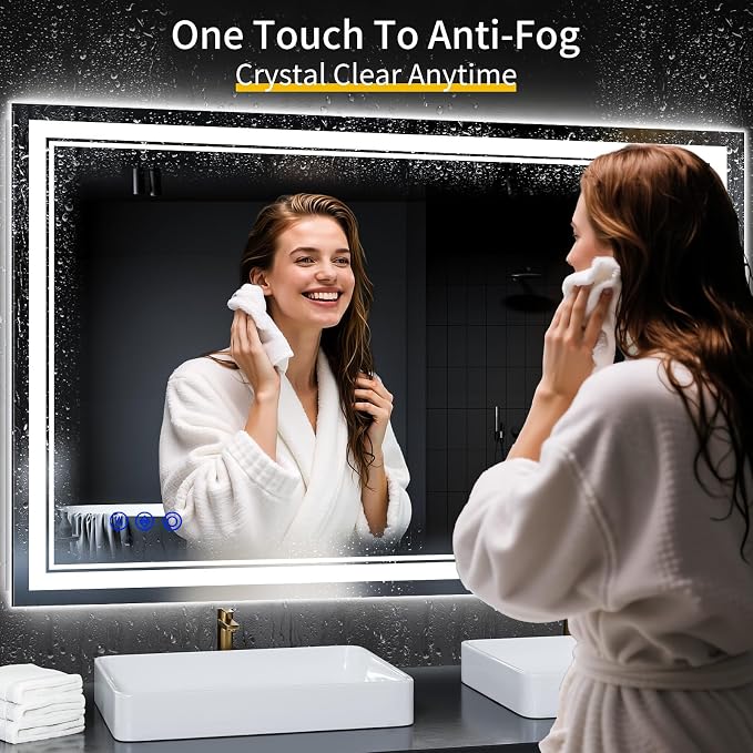 48"x30" LED Bathroom Mirror - Image 4