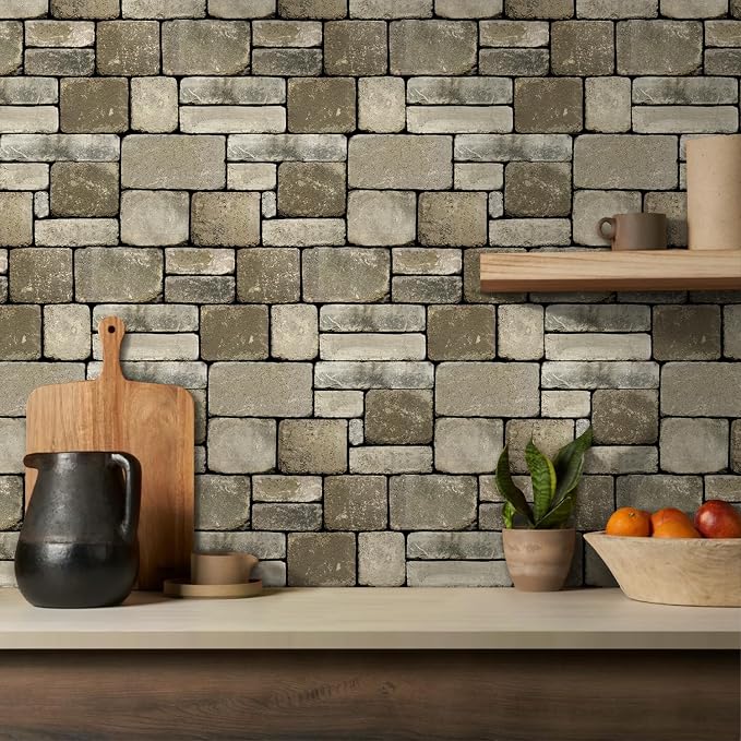 3D Faux Stone Wall Panels Peel and Stick, Stone-Look Textured Wall Sticker - Image 7