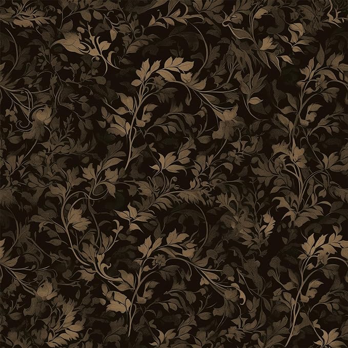 FLFK Peel and Stick Wallpaper Black Gothic Wall Paper by FLFK