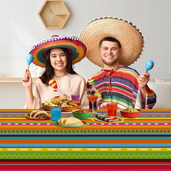 Kochorie 100 Ft x 54 Inch Mexican Fiesta Party Tablecloth Roll - Image 6