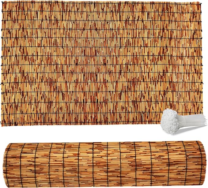 Reed Fencing Rolls, Patio Privacy Screen 5 Feet High, Decorative Bamboo Fence - Image 8