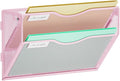 Marbrasse Wall File Holder 2-Tier Hanging Wall File Organizer, Mesh Mail Holder by Marbrasse