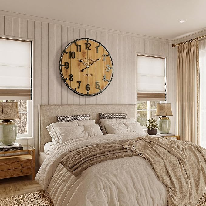 Vantic Farmhouse 30 Inch Extra Large Decorative Wall Clock - Image 7
