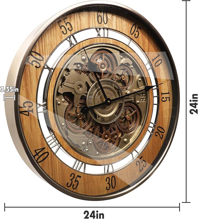 HOIBAI Large Wall Clock, 24 Inch Wall Clocks - Image 5
