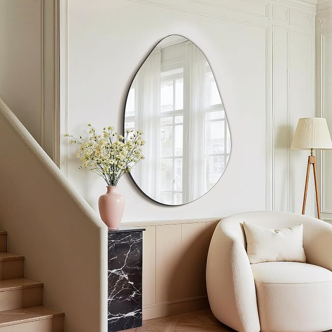 FICTOR Irregular Asymmetrical Wall Mirror, Living Room, Dining Room - Image 4