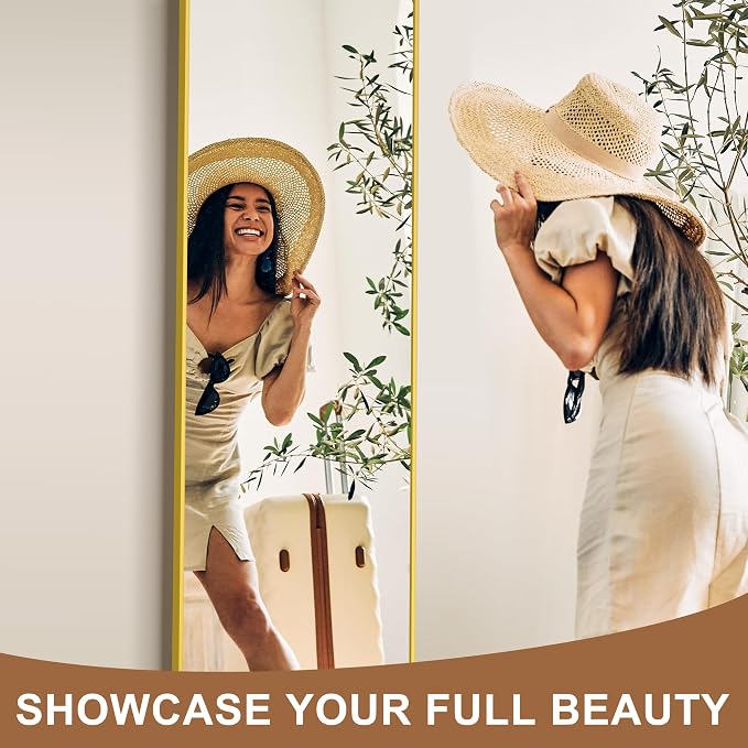 Delma Full Length Mirror, Wall Mounted, Freestanding or Leaning, Rounded - Image 4