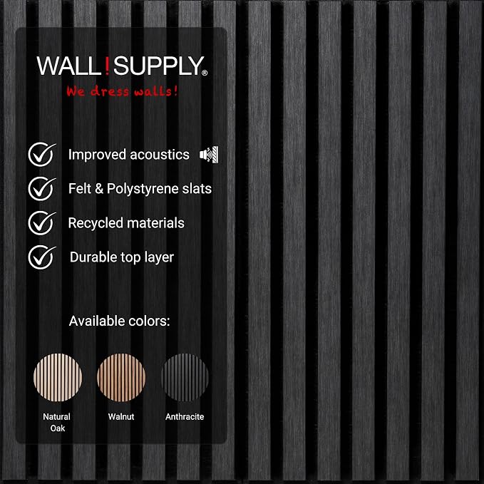 Wall!Supply 3D Soundproof Wall Panels – Acoustic Anthracite Finish – EPS Foam - Image 4