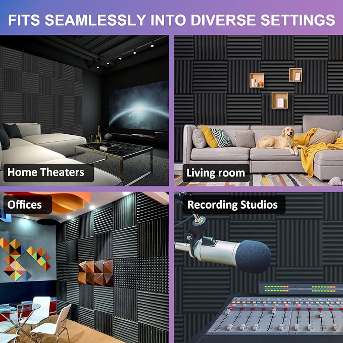 JBER 12 Pack Acoustic Foam Panels - Image 7