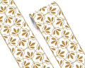 FLFK Wallpaper Border Gold and White Patterns Peel and Stick Wall Border Self by FLFK