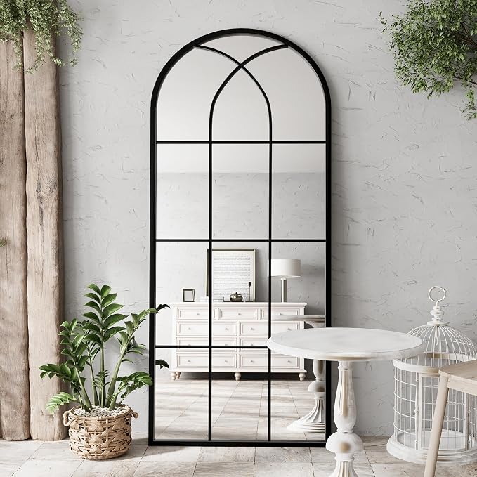 Mirror Full Length, Oversize Farmhouse Standing Wall Mirrors Hanging or Leaning - Image 2