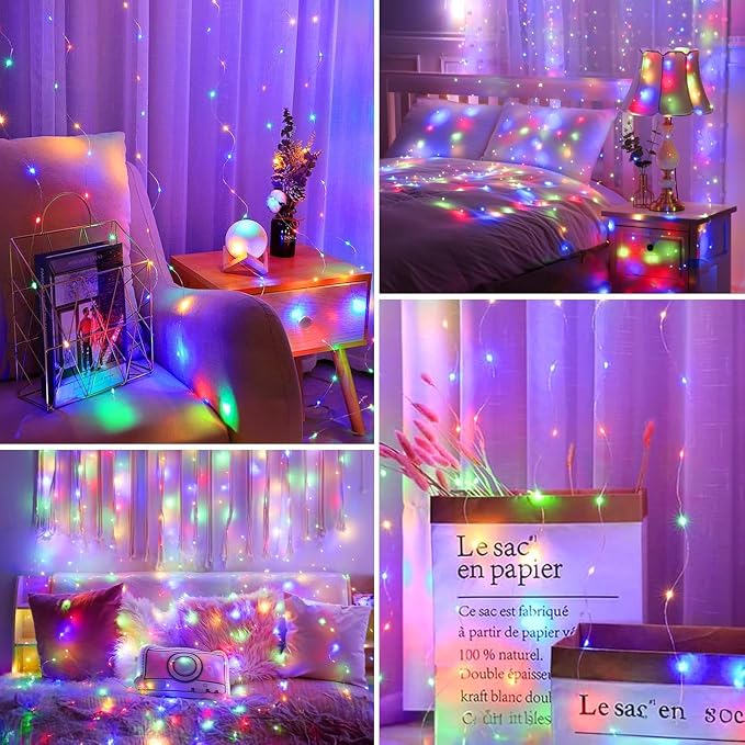 Minetom Curtain Lights, 300 LED Dimmable Fairy Lights - Image 7