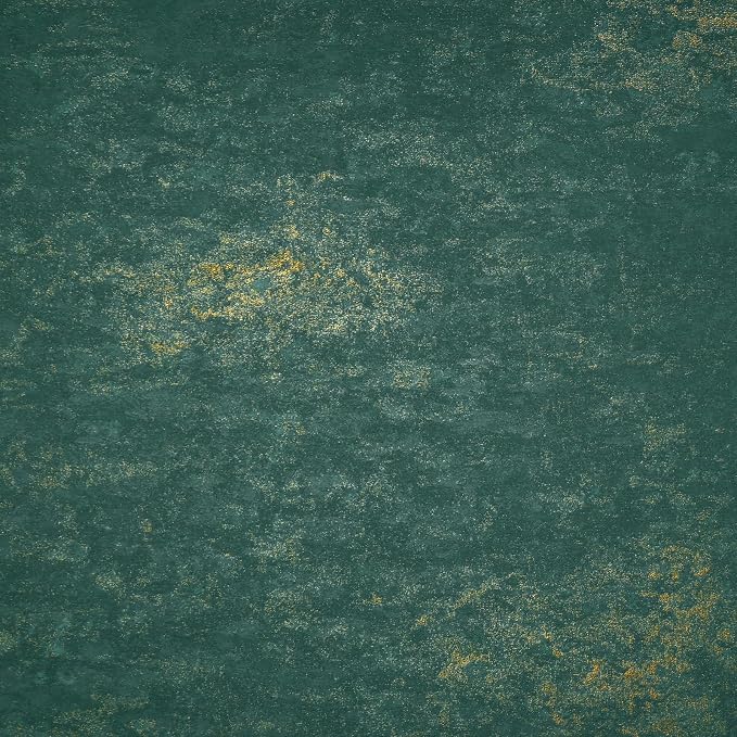 VEELIKE Distressed Teal Gold Metallic Peel and Stick Wallpaper Plaster Concrete - Image 7
